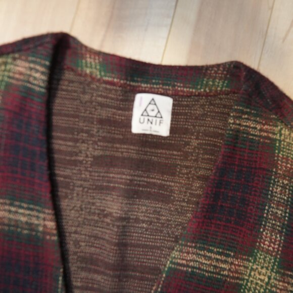 UNIF Nevermind Duster Tartan Plaid Cardigan - Size S - Picture 5 of 8